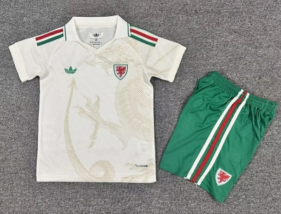 2026 Kids Welsh Away Soccer Uniform